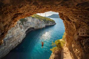 How to Get to Hidden Rope Swing Kalymnos Greece