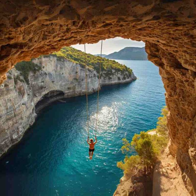How to Get to Hidden Rope Swing Kalymnos Greece