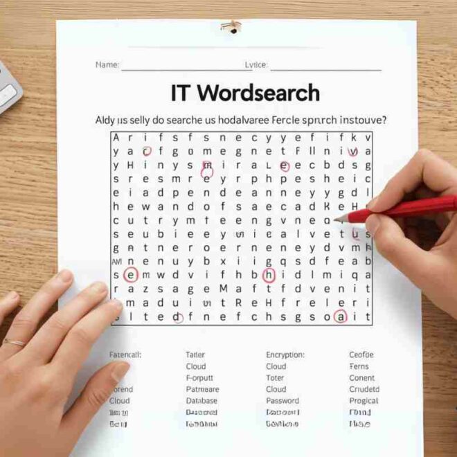 IT Wordsearch Puzzle for Smarter Tech Learning