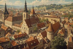 Jorg Seld and Hans Weditz View of Augsburg Description