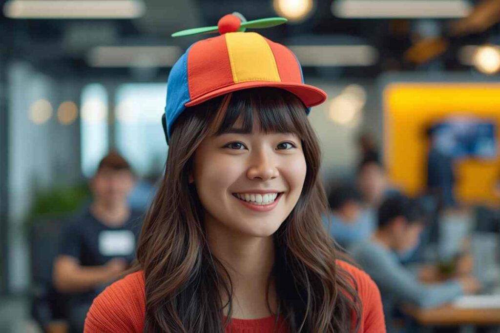 What Is the Noogler Hat That Yoshuka Is Wearing