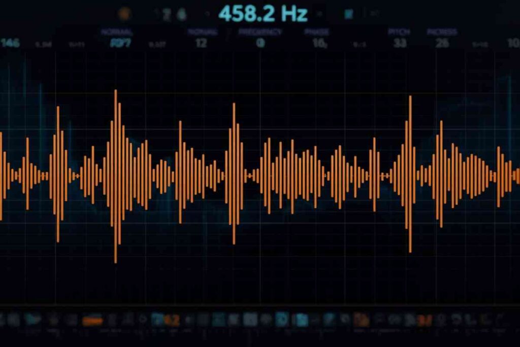 458.2 hz phase alternating line increased pitch audio cents