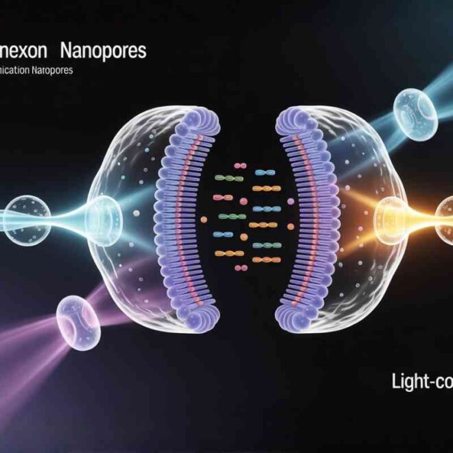 Light-Controlled Synthetic Communication Networks via Paired Connexon Nanopores