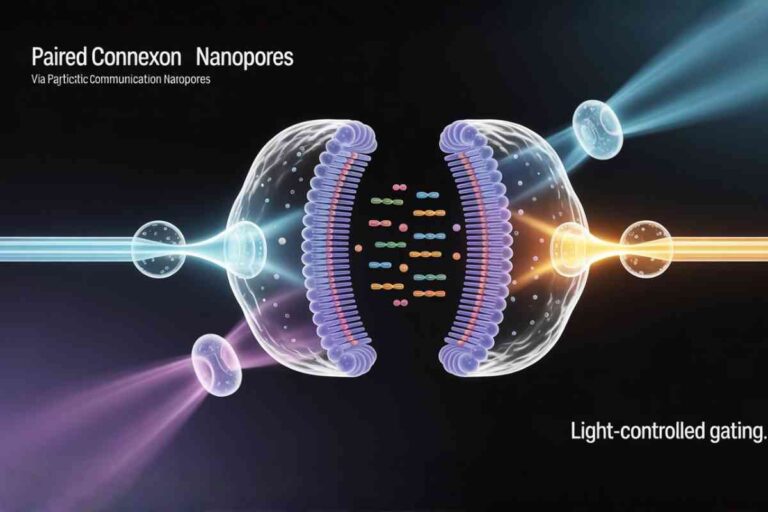 Light-Controlled Synthetic Communication Networks via Paired Connexon Nanopores