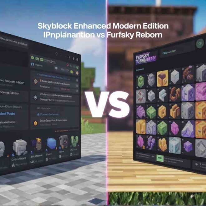 SkyBlock Enhanced Modern Edition vs FurfSky Reborn