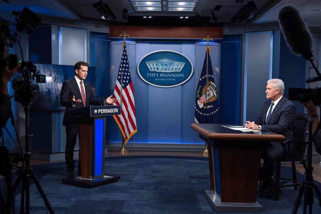 abc's jon karl and mike johnson debate pentagon press policy